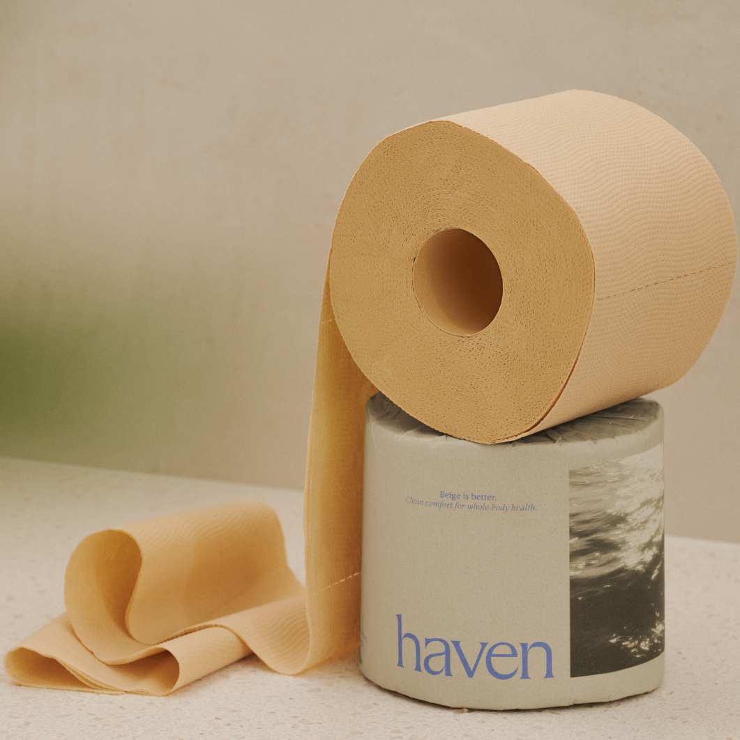 Rolls of Bamboo Toilet Paper by Haven